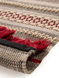 พรมเช็ดเท้าสีเทาเข้ม/แดงขนาด120x170ซม. ออกแบบได้ตามต้องการขนาดใหญ่ดีไซน์ทันสมัยสำหรับห้องอาหาร/ห้องนอนทางเข้า - Product Image 5