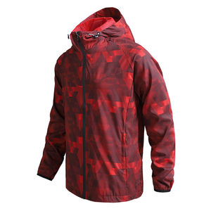 Haute qualité personnalisé hommes coupe-vent veste Softshell imperméable en plein air randonnée à capuche décontracté mince conception en gros nouveau - Product Image 2