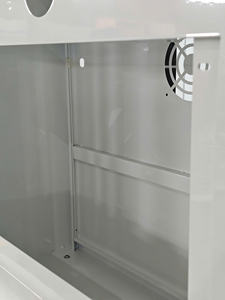 Gabinete de Quiosco de Metal Personalizado Industrial, Recinto de Acero con Ventana de Exhibición, Ventilador de Refrigeración, Recortes, Fabricación OEM - Product Image 3