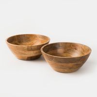Ensemble de saladiers en bois de manguier écologiques faits à la main NOVA STAR CRAFT avec cuillère gravée sur mesure, design moderne pour les commandes en gros