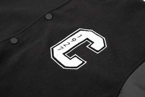 Blouson d'université en faux cuir vintage unisexe 100% laine hiver avec support Baseball Bomber manteau broderie Letterman hommes femmes - Product Image 4