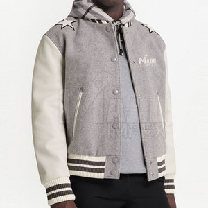 Nouvelle arrivée : veste d'hiver surdimensionnée pour homme, manches en cuir, col montant, respirante, antibactérienne, vêtements de sport en provenance du Pakistan - Product Image 2