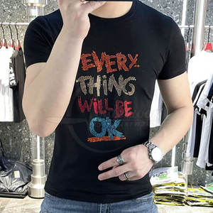 เสื้อยืดลำลองสำหรับผู้ใหญ่ของผู้ชายแห้งเร็วพลอยเทียมระบายอากาศได้ดี - Product Image 2