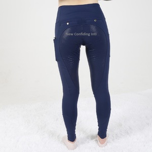Vêtements d'équitation tendance Leggings de cheval de qualité supérieure Culotte d'équitation élégante Collants d'équitation personnalisés avec poches pour téléphone - Product Image 4