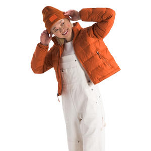 Chaquetas acolchadas de bombardero de invierno para mujer personalizadas, abrigos cortos de burbujas transpirables sólidos, Material de relleno de algodón de retales para mujer - Product Image 6