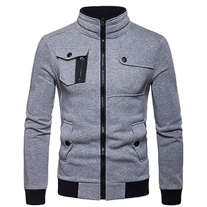 Sudadera con capucha y cremallera completa de algodón de felpa francesa ligera para hombre con logotipo personalizado Essentials y ajuste cómodo - Product Image 1