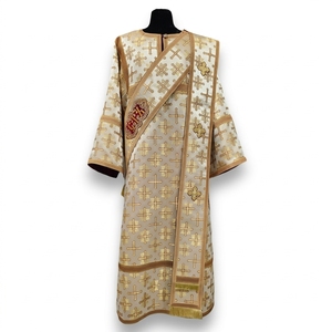 Ensemble de vêtements liturgiques orthodoxes pour diacône, broderie dorée, Sticharion Orarion, vêtements d'église, pour prêtre chrétien, hiver/été - Product Image 1