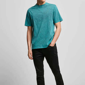 Camiseta de lavado ácido de gran tamaño para hombre de alta calidad Logotipo personalizado 100% algodón Impresión digital a la venta Camisetas lavadas con ácido para hombre - Product Image 5