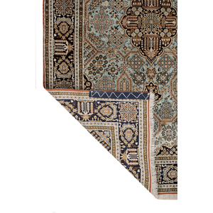 พรมไหมทอมือ Gulmarg รุ่น Pae-6444 สีชมพูม่วงลายเหรียญ สำหรับตกแต่งบ้าน ขนาด 9x12 ฟุต รูปทรงสี่เหลี่ยมผืนผ้า เหมาะสำหรับห้องโถงและห้องนั่งเล่น - Product Image 5