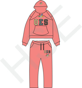 Survêtement OES personnalisé |   Ensemble sweat-shirt et pantalon brodés multicolores - Product Image 3