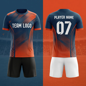 Tenues complètes d'équipe de football : Maillots, shorts, chaussettes et option uniforme rembourré personnalisable – Design durable, écologique et sur mesure - Product Image 1