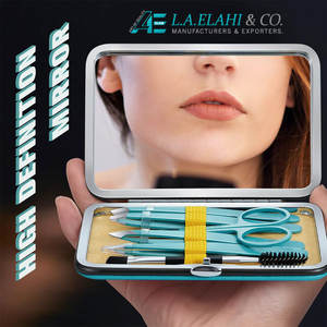 Pince à épiler pour sourcils et poils du visage pour hommes et femmes Kit d'épilation pro avec outils 7 en 1 en acier inoxydable Finition miroir - Product Image 6