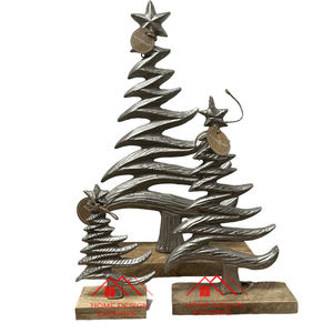 <b>Holder</b> <b>Christmas</b> Decor Best Selling Home Decor Best Seller Decorative Antique Finished Set of 3 <b>Tree</b> Shaped Candle - Product Image 1