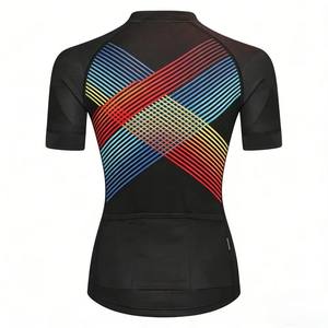 Maillot de cyclisme sur route pour femmes, personnalisé, de haute qualité, séchage rapide, respirant, léger, à rayures colorées, sublimation, vente en gros OEM - Product Image 2