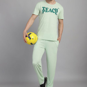 Conjunto de camiseta y pantalón de algodón puro de media manga para hombre sólido Mejor artículo Nueva llegada Pakistán Venta de conjunto de Camiseta y pantalón para hombre - Product Image 6