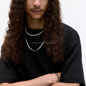 Haute qualité 300 Gsm goutte épaule T-shirt lourd luxe blanc 100% coton plaine teint O-cou hommes T-Shirts - Product Image 6