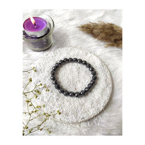 Eye Catching Design High Quality Made in India Handcrafted Hematite Faceted Beads <b>Bracelets</b> for Anniversary and Engagement Gift - Product Image 1