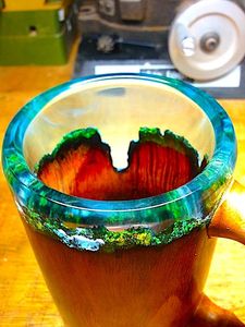 ช้อนส้อมทำจากเรซินทำมือช้อนไม้ขัดเงาศิลปะโลโก้ตามสั่งของอินเดีย - Product Image 6