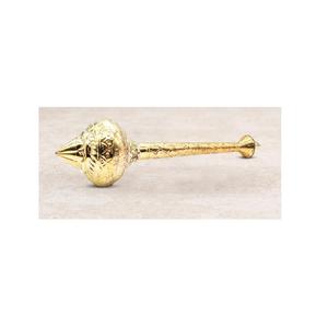 Llavero de latón macizo con diseño de Hanuman Ji Gada de alta calidad con acabado pulido de estilo antiguo moderno para sujetar llaves - Product Image 1