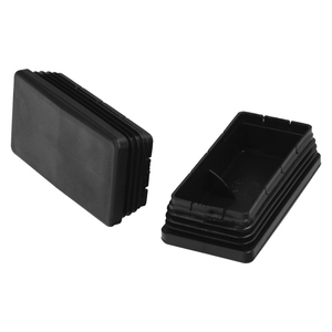 Contera in Plastica Rettangolare per Interni Colore Nero 100x50 mm Confezione da 25 Unità - Product Image 1