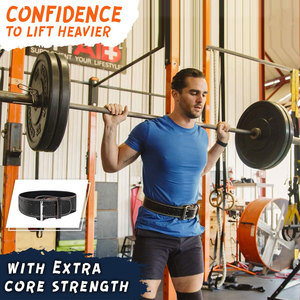 Ceintures de musculation en cuir de vachette de haute qualité pour hommes, personnalisées, avec boucle à ardillon, noires, coffret cadeau, en promotion 2026 - Product Image 4