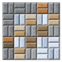 Carreaux de sol en céramique de haute qualité, antidérapants, surface mate rustique, 400x400mm, Empero 7 Marron, pour villas modernes