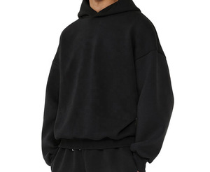 2025 Best Quality 500Gsm Heavyweight Cotton French Terry Boxy Cropped Heavy Cotton Fleece Winter Customized <b>Hoodies</b> <b>Mens</b> - Product Image 1