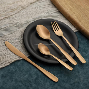 Stainless Steel Cutlery Set 24 Pcs Gift Box Wedding Cutlery Set Luxury Designs Rose Gold Spoon Fork and Knife <b>Flatware</b> Set India - Product Image 1