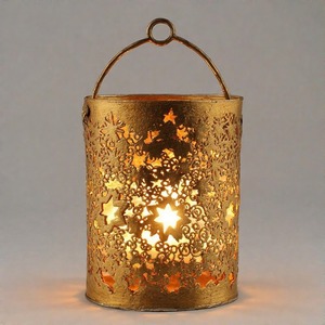 Portavelas de aluminio SnowyShine Winter Blessing elegante diseño fundido perfecto para Nochebuena y decoración navideña - Product Image 4