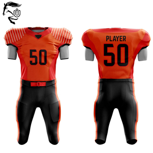 2025 OEM High Quality Customized American Football Uniform Short Sleeve Quick Dry Jersey with Pant Set for Unisex Sports Use - Product Image 1