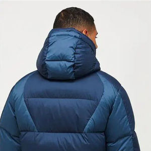 Vente chaude hommes doudoune haute rue conception professionnelle toile de couleur unie pour la saison d'hiver nouveau col montant élégant - Product Image 4