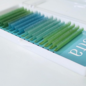 Handmade Matte Dark Black Eyelash Extensions <b>Model</b> 0.10 Thickness CC Curl with 9-13 X4 Emerald 10mm 15mm 17mm Lengths Vietnam - Product Image 5