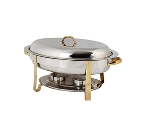 จานชาฟปิงชุบเงินเครื่องใช้ในงานปาร์ตี้ทำจากโลหะ2025ใหม่ล่าสุดอุปกรณ์สำหรับงานเลี้ยง - Product Image 3