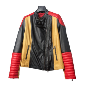 Women's Biker Style Genuine Leather Racing Motorbike Jacket CE Armours Protection Custom Black Blue Motorcycle Jacket for Winter - Product Image 4