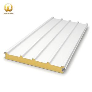Panneau sandwich isolé, tôle <span class=keywords><strong>de</strong></span> toiture en acier revêtue <span class=keywords><strong>de</strong></span> couleur, <span class=keywords><strong>bardage</strong></span> mural pour bâtiment en structure acier - Product Image 3