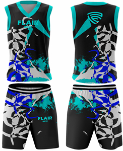 Ensemble de maillots de sport personnalisables de haute qualité pour homme Vêtements de basket-ball respirants avec impression numérique comprenant des hauts et des shorts - Product Image 2