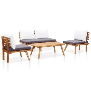 Luxury Outdoor Sofa Set Wooden Frame Cushion Garden Sofa Patio Style Garden Furniture Outdoor Living Room Wholesale