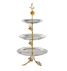 Modern Luxury Style Cake Stand Elegant Wooden <b>Table</b> Top Serving for Hotel Parties Best Design with Durable Metal Material - Product Image 3
