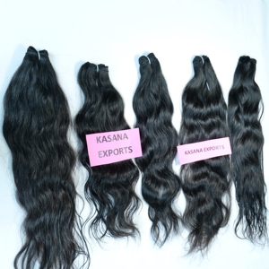Extensiones de cabello humano vietnamita virgen Remy Natural 100%, cutícula alineada, máquina de doble trama de onda profunda, tejido para mujeres, negro - Product Image 6
