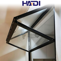 Ventanas y Puertas Plegables Verticales de Vidrio Templado con Doble Acristalamiento y Certificado Nfrc de HAIDI, con Parte Superior Arqueada y Aislamiento Acústico