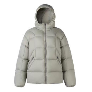 Manteau d'hiver chaud et coupe-vent à capuche personnalisable, brillant pour l'extérieur, duvet épais pour hommes, veste oversize légère à bulles en nylon - Product Image 3
