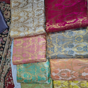 Wholesale Luxury High Density Nylon Jacquard Brocade Fabric Free Sample Satin Printed Satin <b>for</b> <b>Wedding</b> Dresses Knitted - Product Image 1