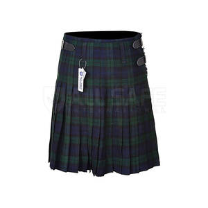 Kilts híbridos escoceses para hombre, ropa de calle de tendencia inspirada en el diseño plisado de tartán, ropa de moda europea moderna - Product Image 2