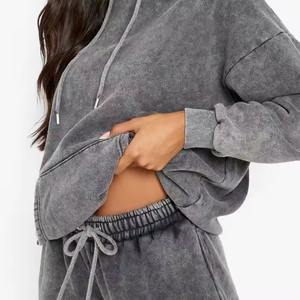 Ensemble de survêtement deux pièces pour femme, coupe classique, 100 % coton épais, collection Hiver 2025, idéal pour l'entraînement et le jogging - Product Image 6