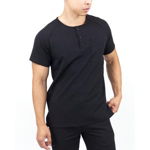 Tenues d'infirmière personnalisées pour femmes, uniformes d'hôpital de couleur unie, ensembles de blouses en toile, polyester, détection des aiguilles, fusion sans couture - Product Image 3