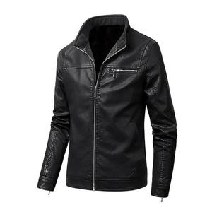 Nueva chaqueta de cuero de alta calidad, chaqueta de cuero PU de diseño personalizado para hombres, chaquetas de talla grande para hombres - Product Image 5