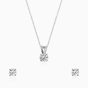 Anushka Sharma ชุดเพทายสีเงินคลาสสิกเครื่องประดับอินเทรนด์ดีพร้อมโรสโกลด์แพลตตินัมชุบทองสำหรับงานเลี้ยงงานแต่งงานหรือของขวัญ - Product Image 6