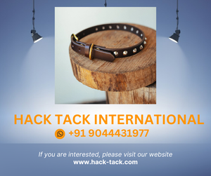 Collier de chien cloutée classique-20mm-marron foncé - Product Image 2