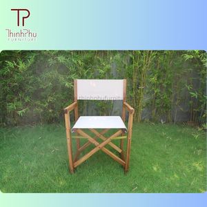 Chaise de directeur extérieur en bois d'acacia de style du Vietnam pour des événements de jardin Garden Park Hotel ou Villa-pour l'usage de salon ou de cuisine - Product Image 6