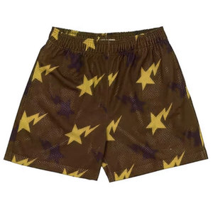 Logo personnalisé Short de sport pour homme Pantalon court de basket-ball à séchage rapide avec short de fitness respirant imprimé en maille double couche - Product Image 5